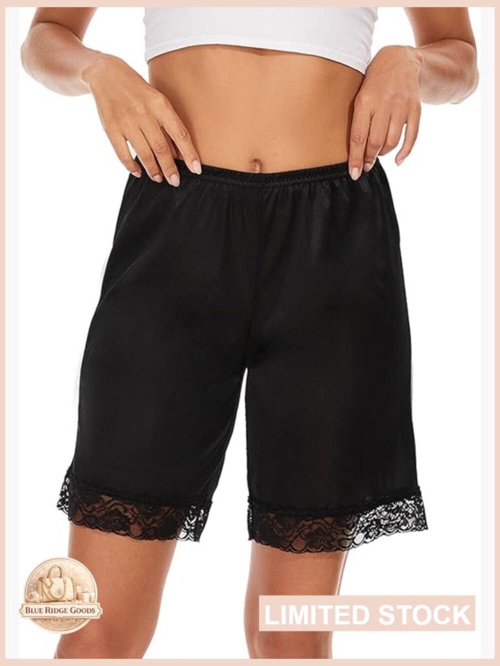 Lace Trim Slip Shorts for Women Petticoats Thigh Chafing Protection Smooth
